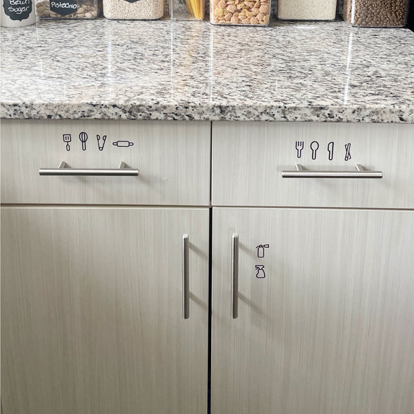 Kitchen Cabinet Label Decals